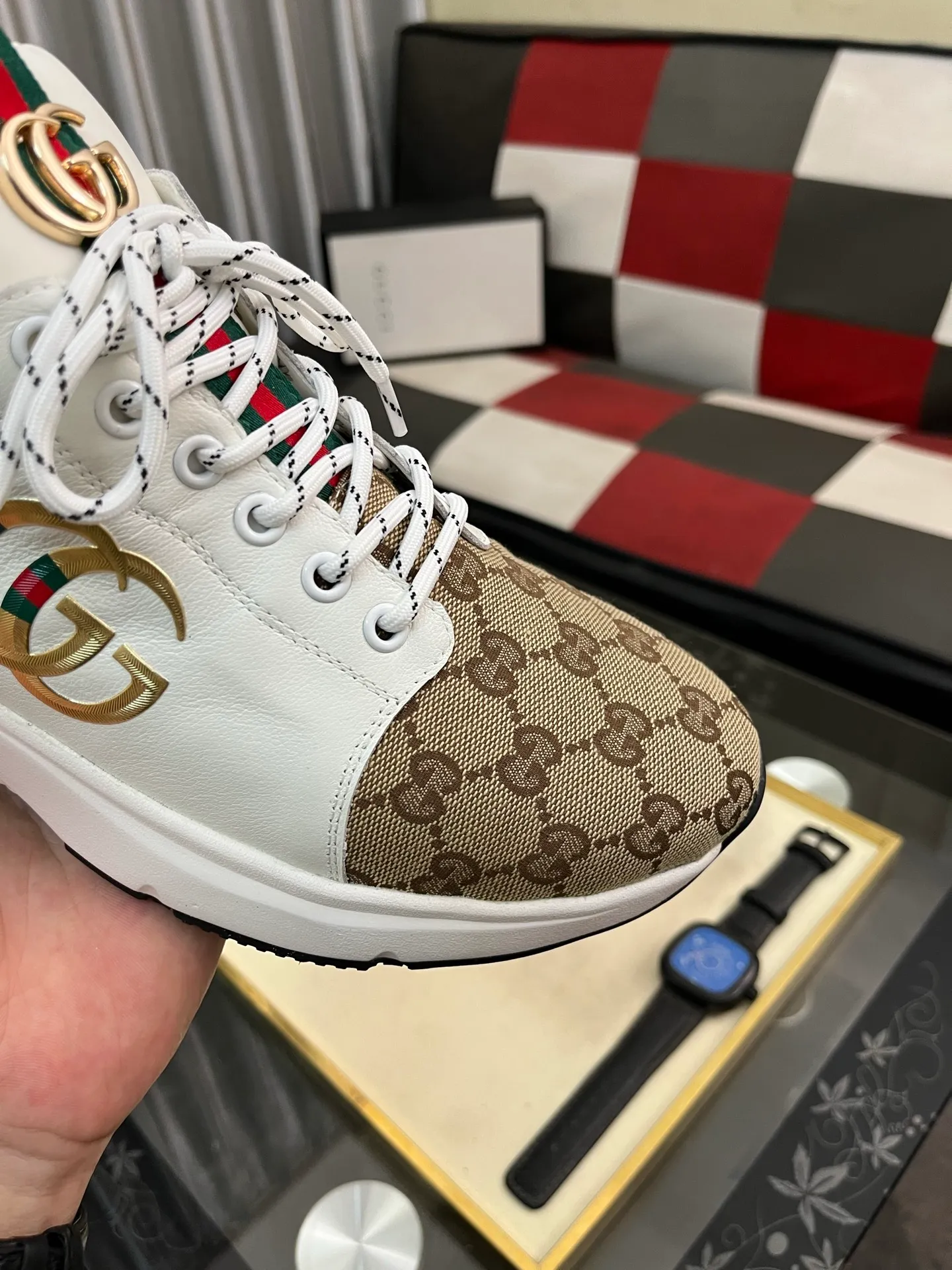 Men's Men's Shoes 💰458 ⌚️⌚️[GUCCI] Gucci men's casual shoes are absolutely popular 🔥The ultimate matching item for trendy men! The charm of super texture is irresistible, the main recommendation, the flower leather color is bright! The upper is made of high-quality brand printed fabric with cowhide, breathable leather lining and wear-resistant rubber sole, noble and elegant! Extremely comfortable🎁🎁You can be as handsome as you want💪 38-445⃣️colors available